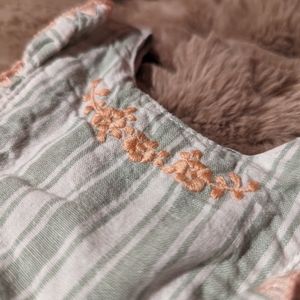Embroidered Newborn Dress